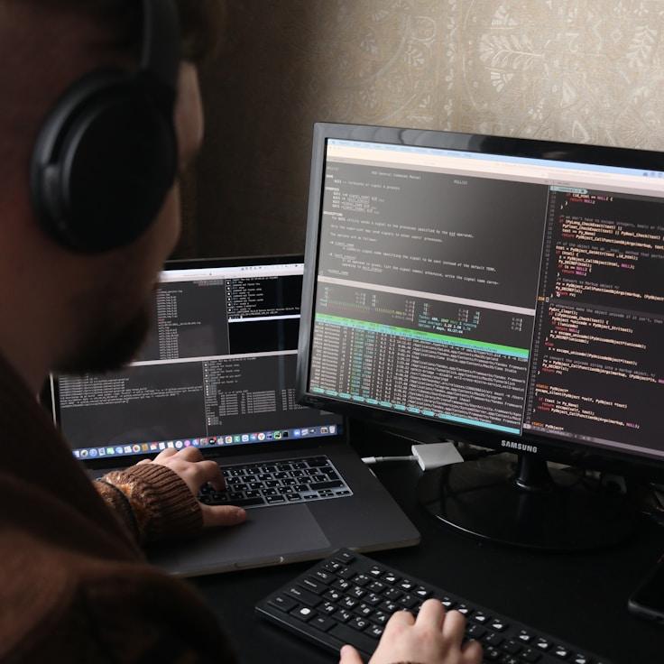 Mobile app development process showing collaborative team environment